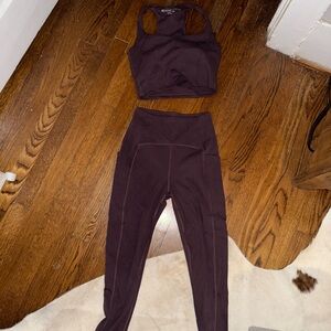 Beyond Yoga Rich Plum Two Piece Set